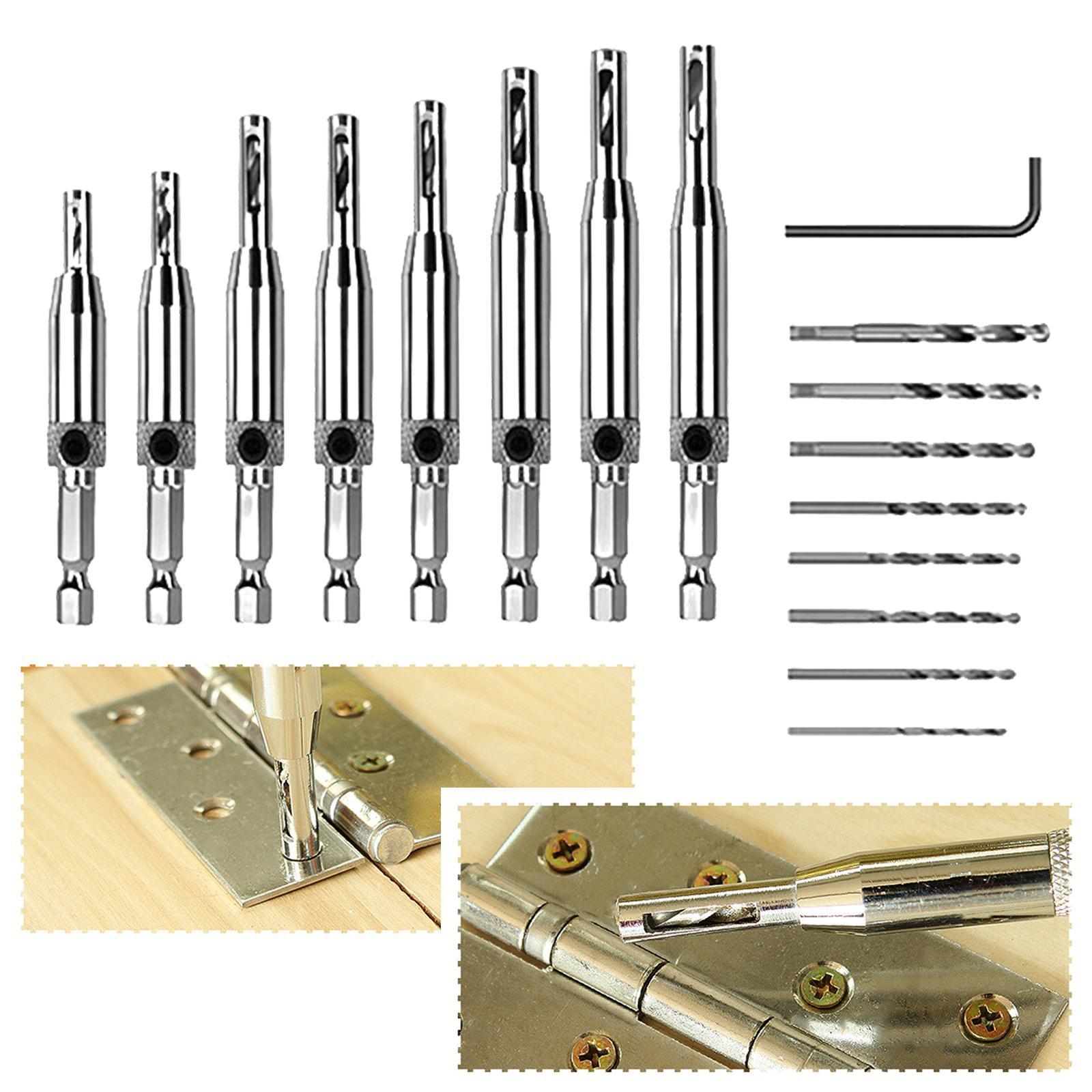 Self Centering Hinge Drill Bit Hole Puncher Hole Drilling for Furniture