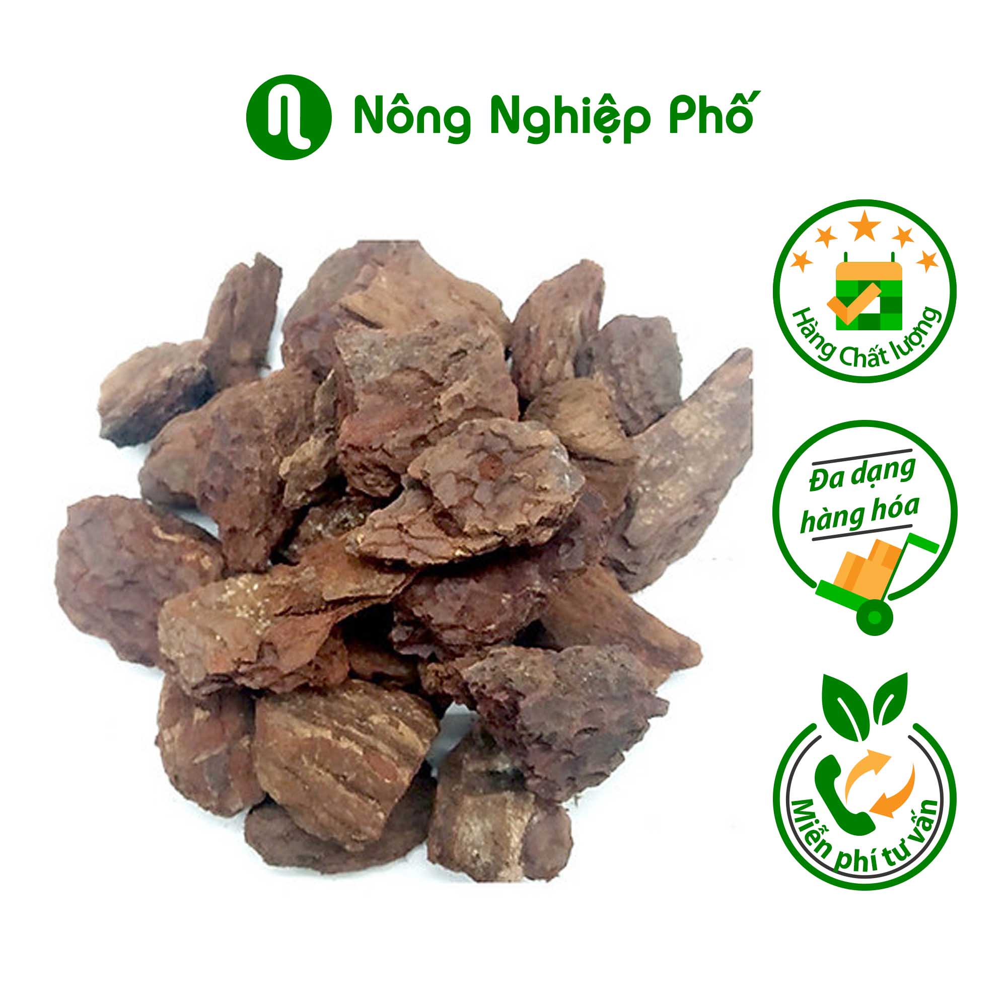 TÚI 1 KG - VỎ THÔNG TRỒNG LAN ĐÃ QUA XỬ LÝ KT 2-5 CM (HÀNG CHUẨN ĐẸP) - THÍCH HỢP TRỒNG LAN - DENRO - MOKARA