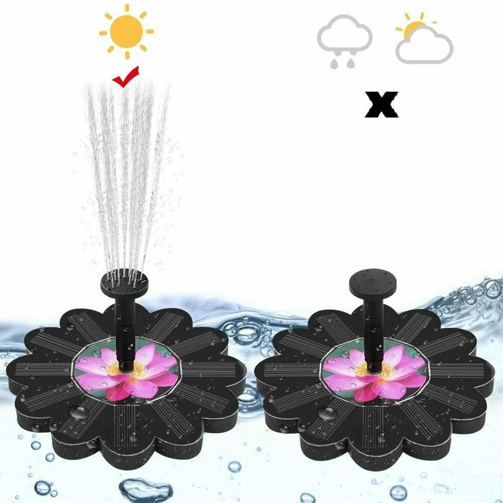 Solar Powered Floating Bird Bath Water Fountain Pump