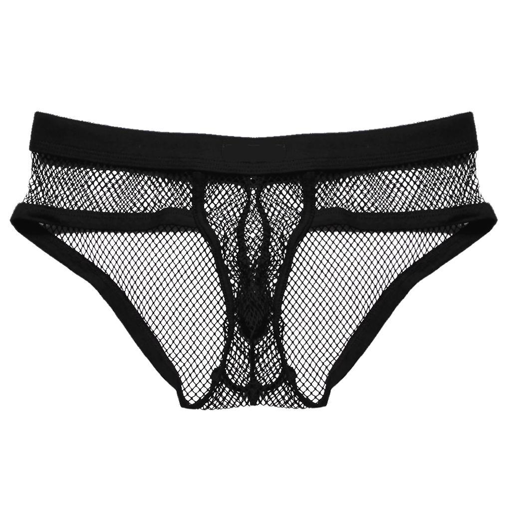 Men's Sexy Bikini Underwear Brief Mesh Transparent Clubwear