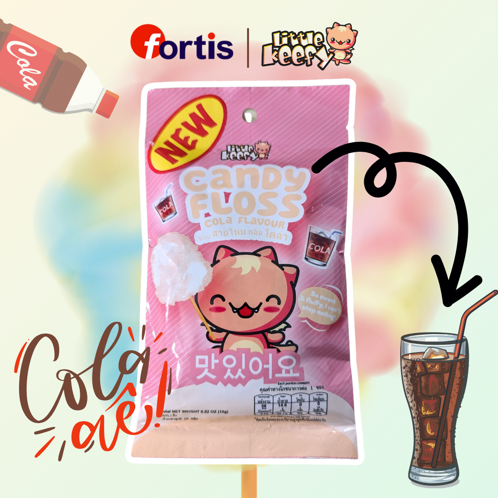 COMBO NGỌT NGÀO 4 loại kẹo (1 KẸO BÔNG COLA + 1 KẸO BÔNG DÂU TÂY + 1 KẸO FINI BEANS + 2 THANH SOCOLA)