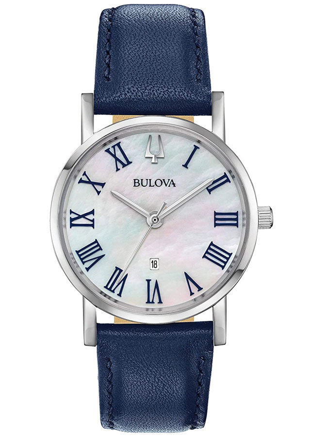 Đồng Hồ Nữ Bulova Dây Da 96M146 - Mặt Xà Cừ