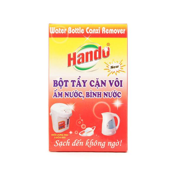 Hộp 2 gói bột tẩy cặn canxi cây nước, ấm đun nước, bình nóng lạnh Hando