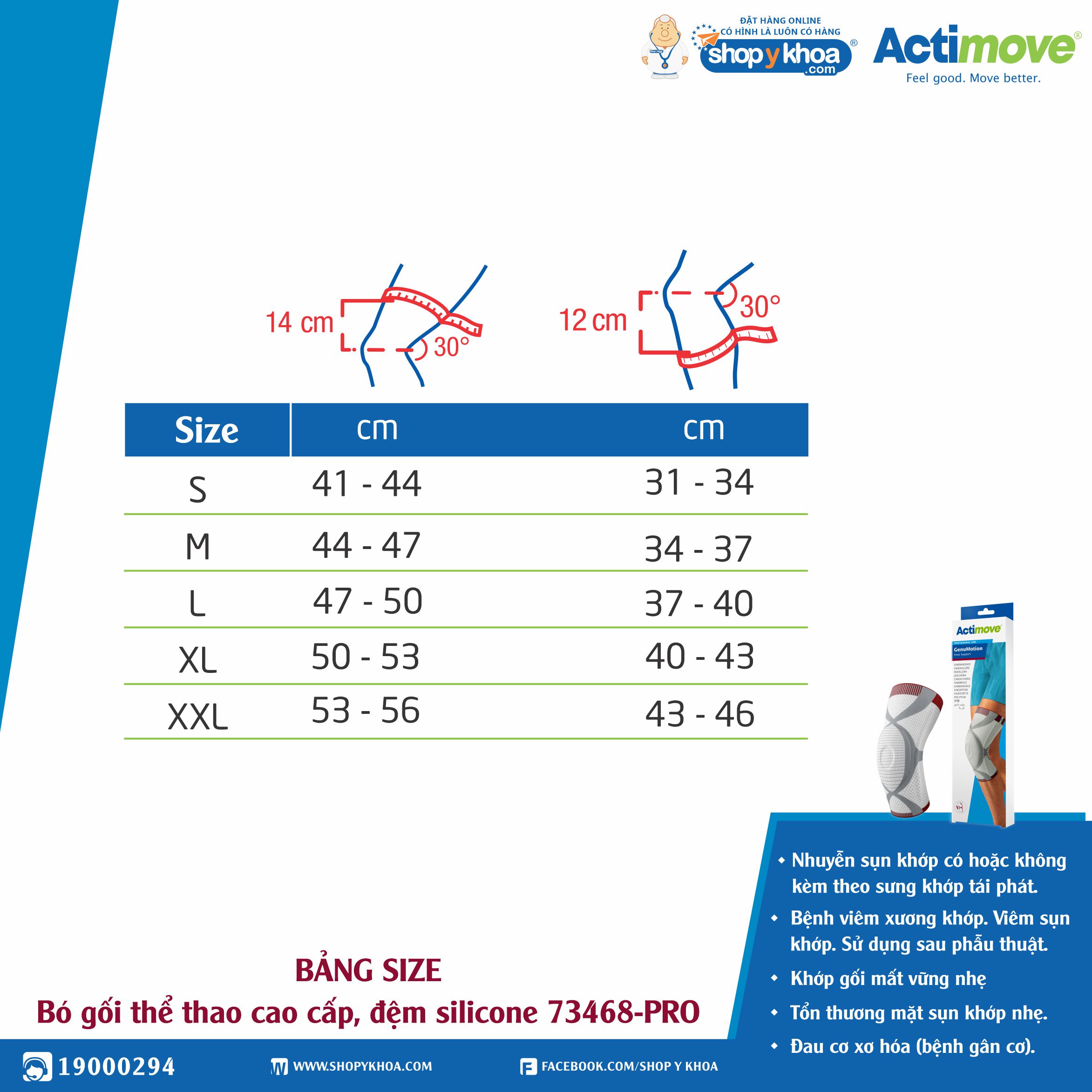 Bó gối thể thao và chấn thương chỉnh hình cao cấp Actimove GenuMotion