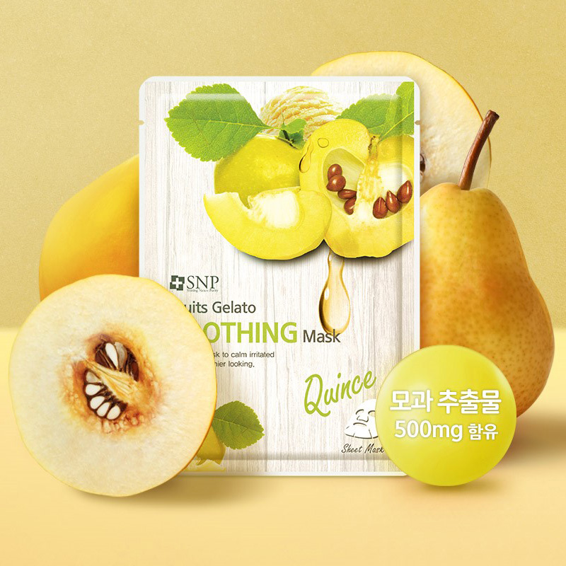 Combo 10 Mặt Nạ Lê Dưỡng Mịn Da Nhạy Cảm SNP Fruits Gelato Soothing Mask