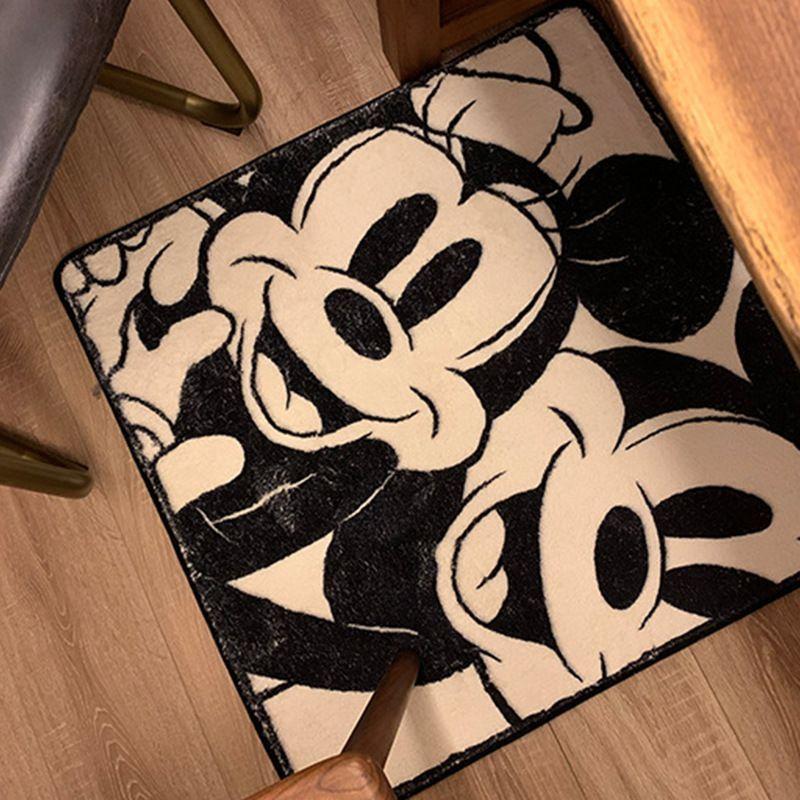 Thảm Trải Sàn Phòng Khách Hình Vuông / Dài In Hình Mickey Minnie Giặt Máy Được Tiện Dụng