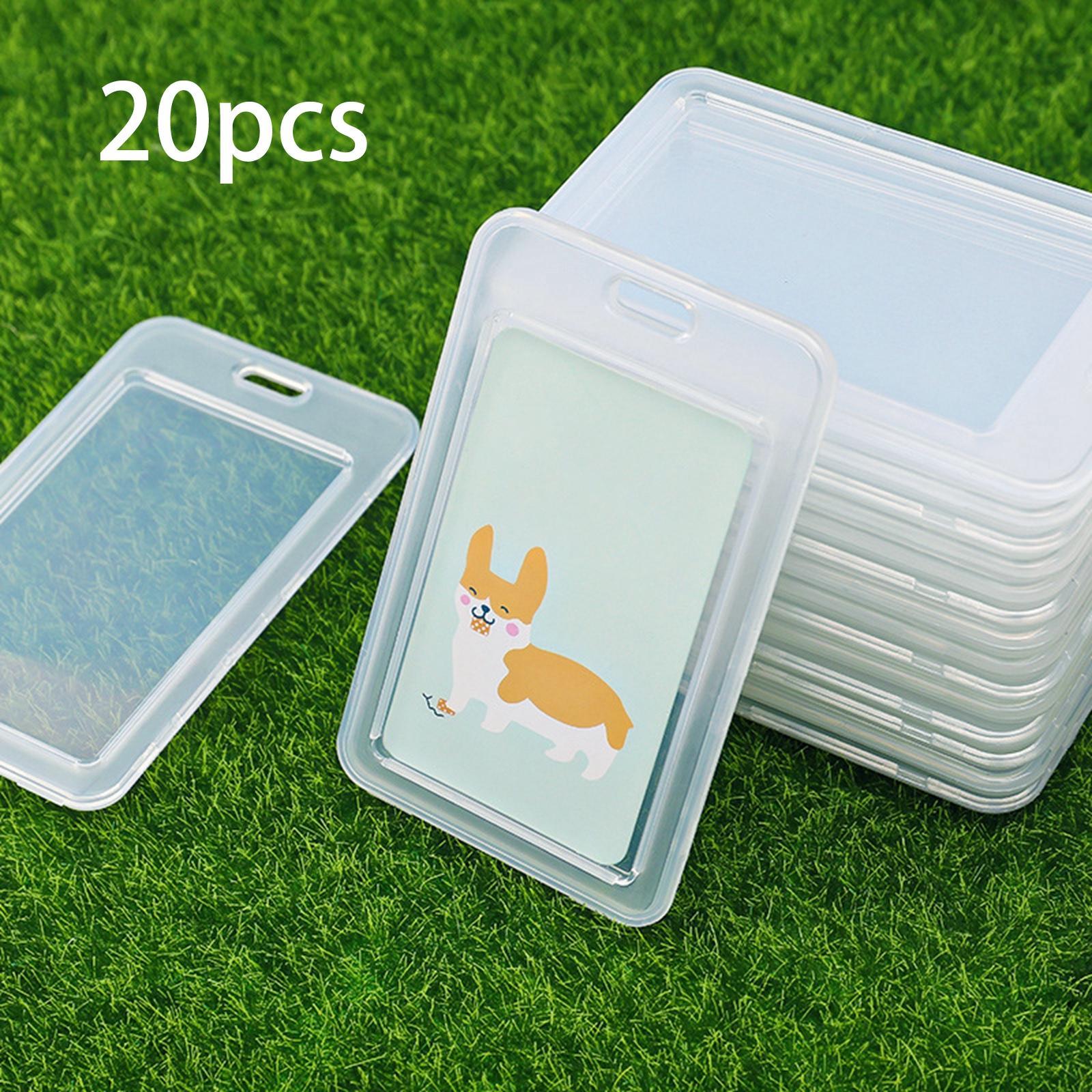 20Pcs Clear Credit Card Holders Covers ID Cards Sleeve for Women Student Men