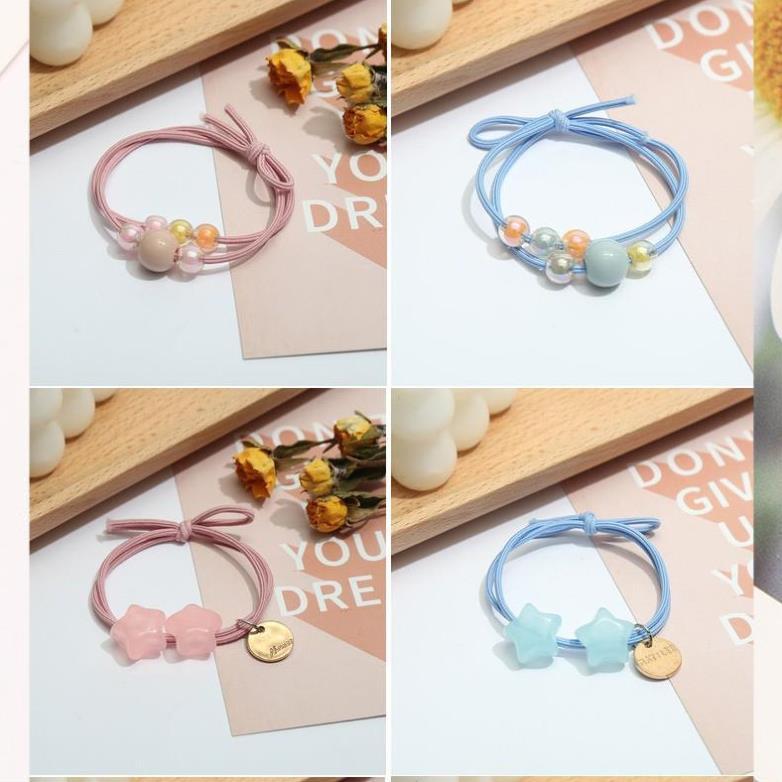 Combo Dây cột tóc phong cách Hàn Quốc hình hoa dễ thương cho nữ C17