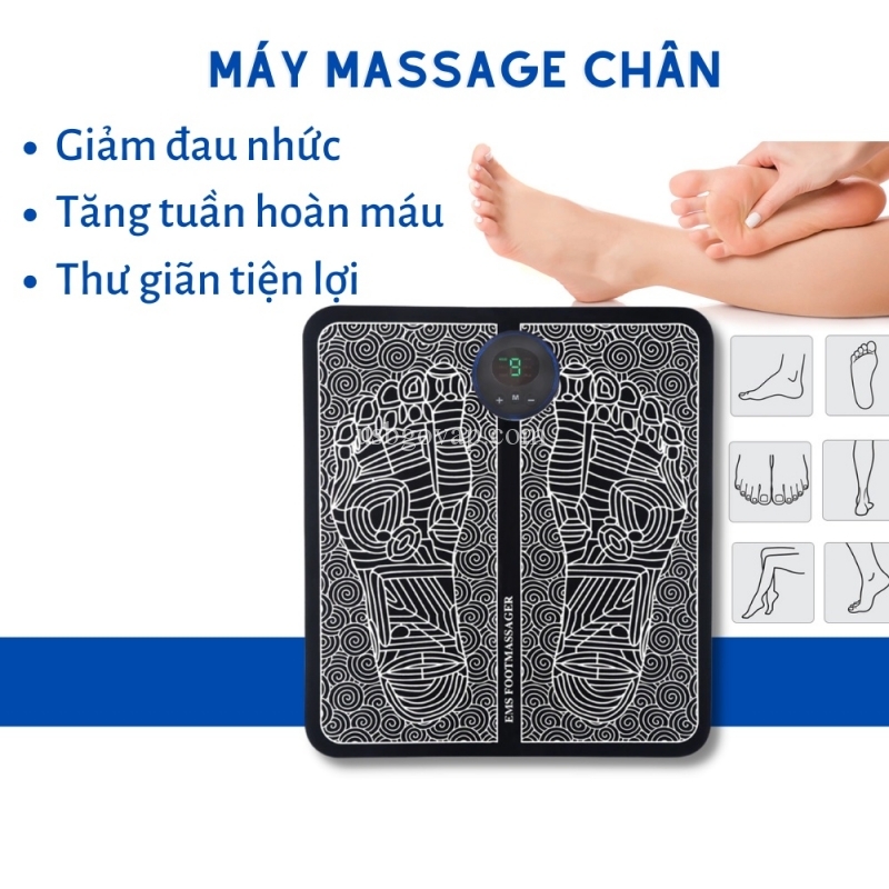 Thảm Massage Chân Toshiko Giúp Lưu Thông Khí Huyết, Giảm Đau Mỏi Chân, Máy Massage Chân Xung Điện