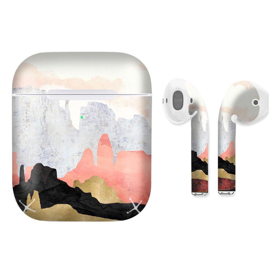 Miếng dán skin cho AirPods in hình giả sơn mài - GSM159 (AirPods ,1 2, Pro, TWS, i12)