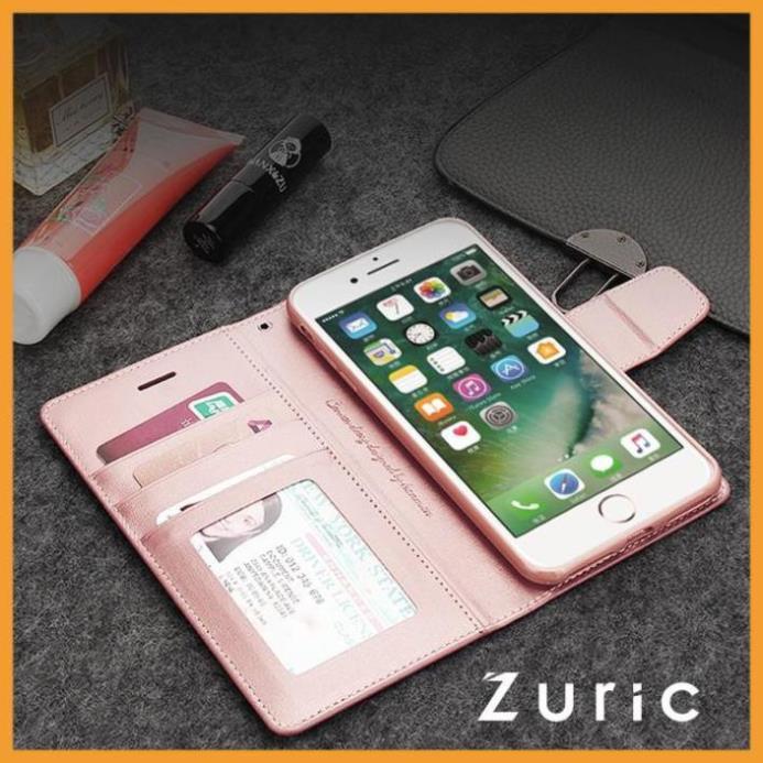 Bao da dạng ví iPhone 6 Plus / 6S Plus hiệu Hanman, ngăn đựng thẻ và tiền tiện lợi
