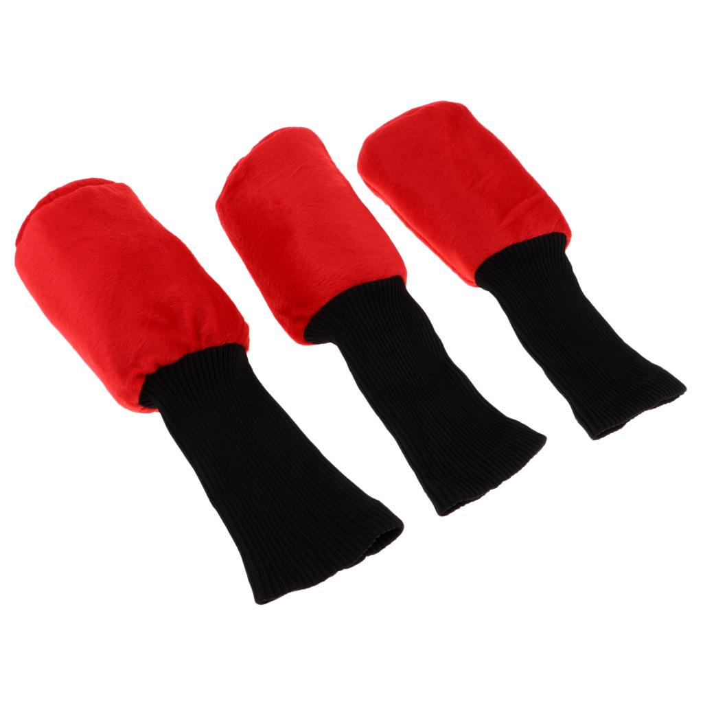3 Pack Durable Lightweight Head Golf Cover Headcover Golf Accessories for Driver Fairway Wood Head