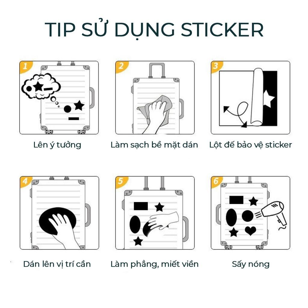 Set Sticker Phi Hành Gia (Vàng) - Decal Dán Mũ Bảo Hiểm, Vali, Dán Xe - Nhiều Size - Chống Nước - Chống Xước