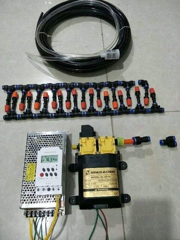 Đã ráp sẵn Bộ phun sương tưới cây có hẹn giờ 20béc và 25m dây