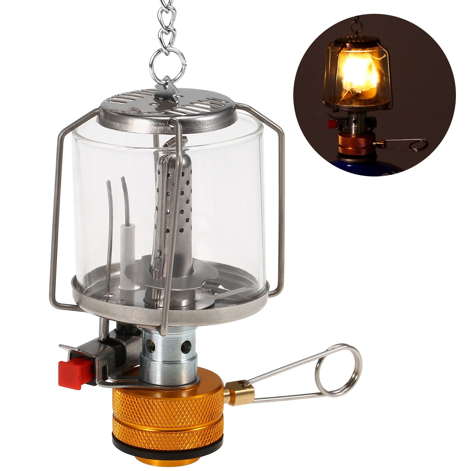 Đèn Lồng Khí Đốt Cắm Trại Đánh Lửa Piezo Tiện Dụng