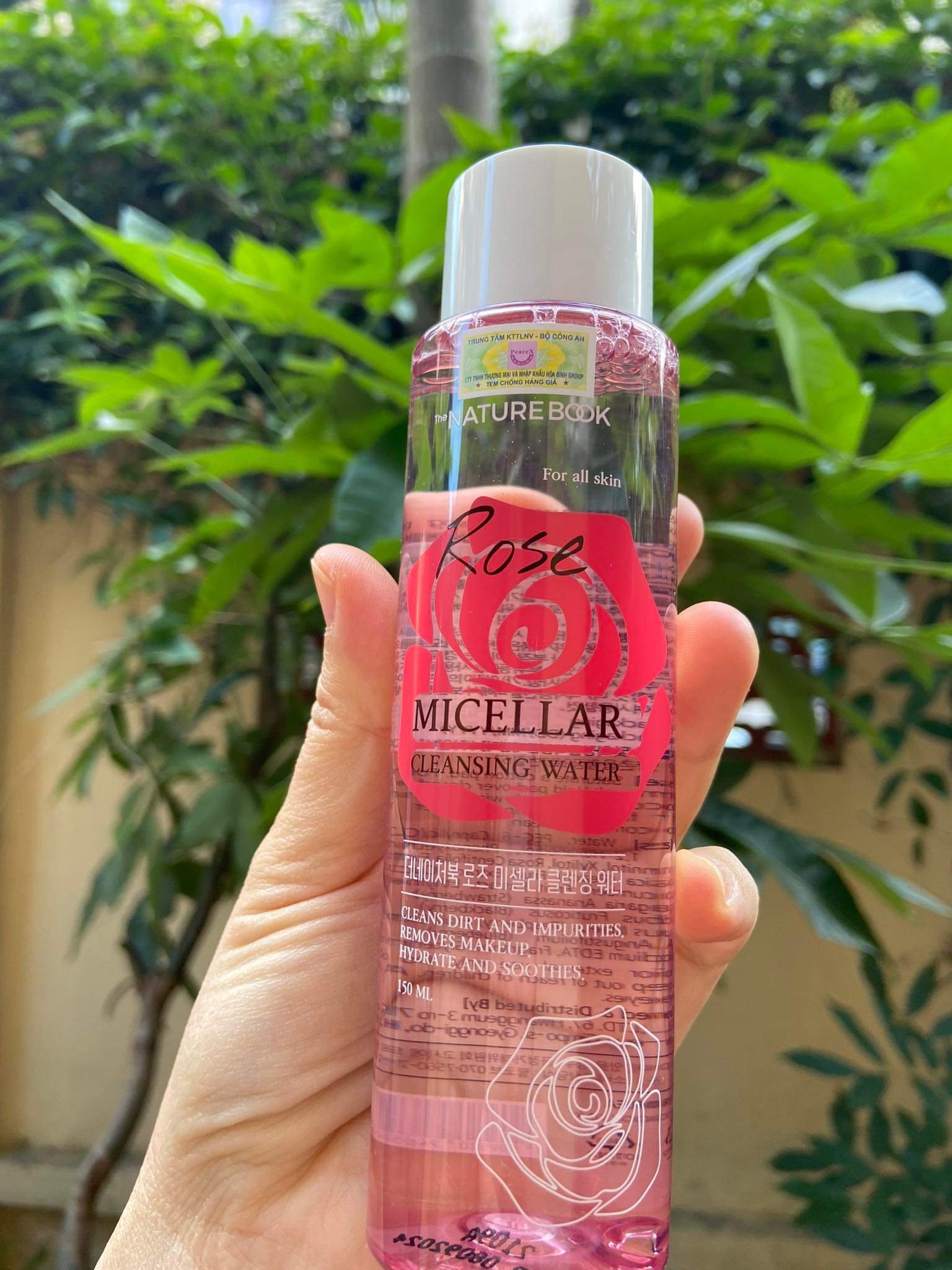 Tẩy trang micellar thế hệ mới The Nature Book Rose Micellar Cleansing Water 150ml