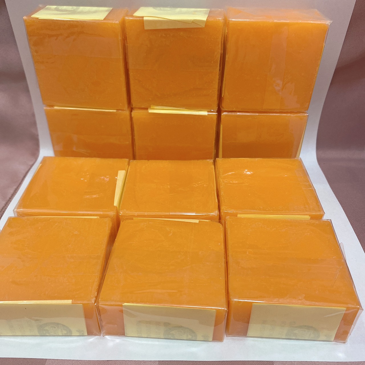 Combo 12 bánh xà phòng cam nghệ trắng da thái lan