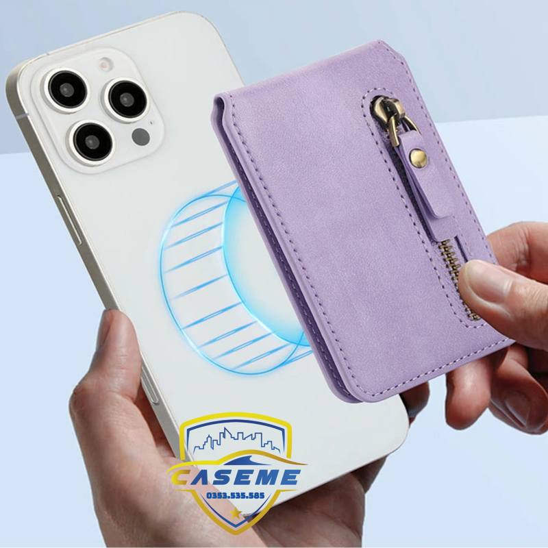 Ví đựng thẻ Mag safe Caseme chặn RFID kiêm chân đế cao cấp - Hàng chính hãng