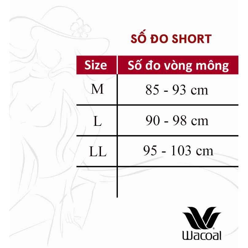 Quần lót nữ Wacoal lưng cao ngang rốn, bản to, viền mỏng thun pha cotton IWU4998 - WU4998