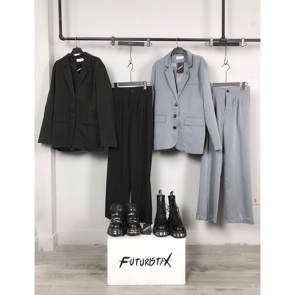 SET ÁO KHOÁC BLAZER DÁNG RỘNG MIX XÍCH, QUẦN SUÔNG FORM ĐẸP CÓ BÁN TÁCH SET