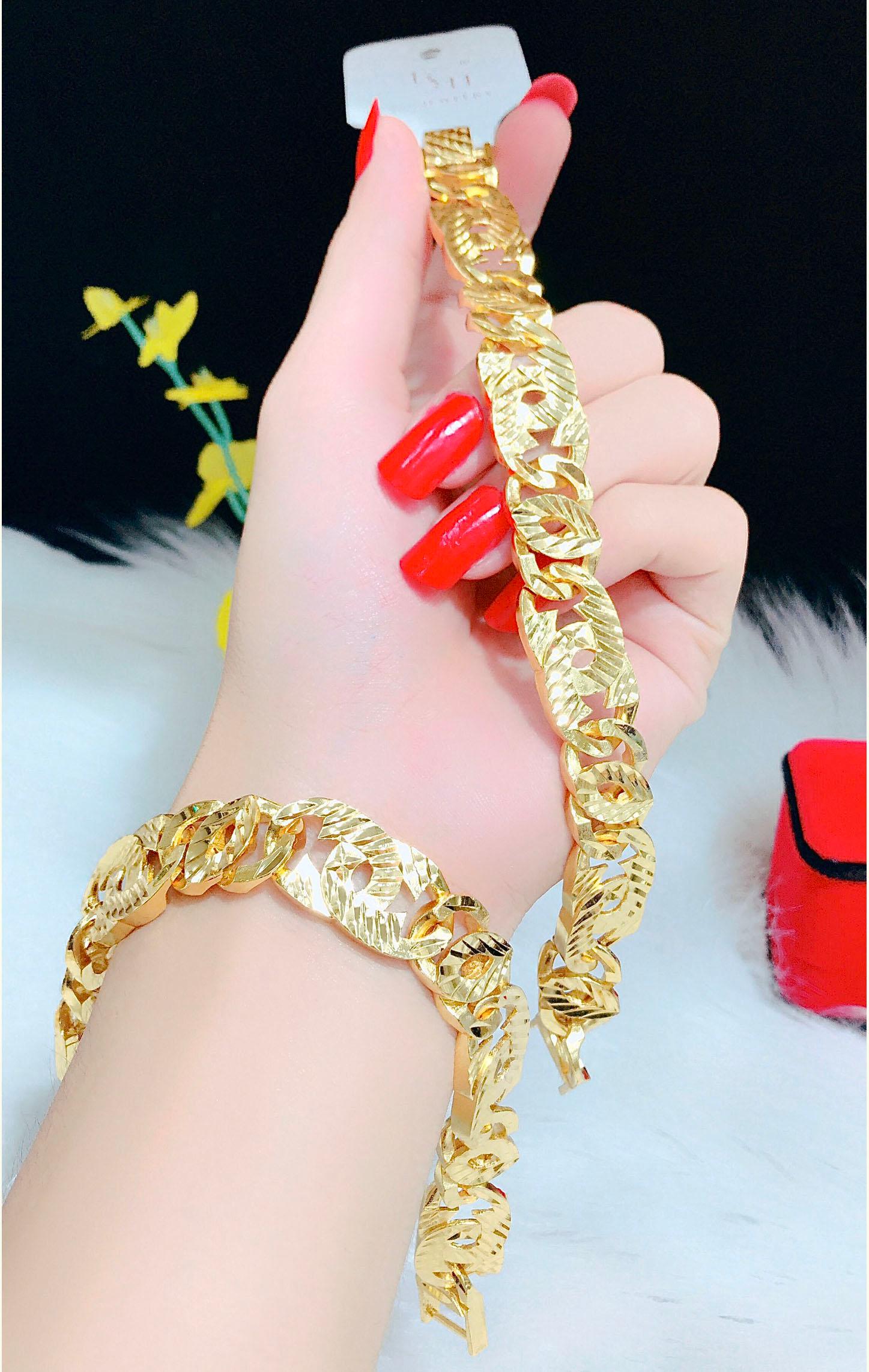 Lắc Tay Nữ Mẫu Xích Mẫu 0700702185 - Đi Chơi, Đi Tiệc Rất Đẹp - Tặng Kèm Hộp Trang Sức