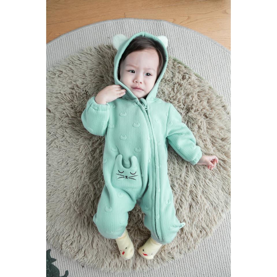 Bộ body ủ mèo len lông ấm áp cho bé từ 0-12M