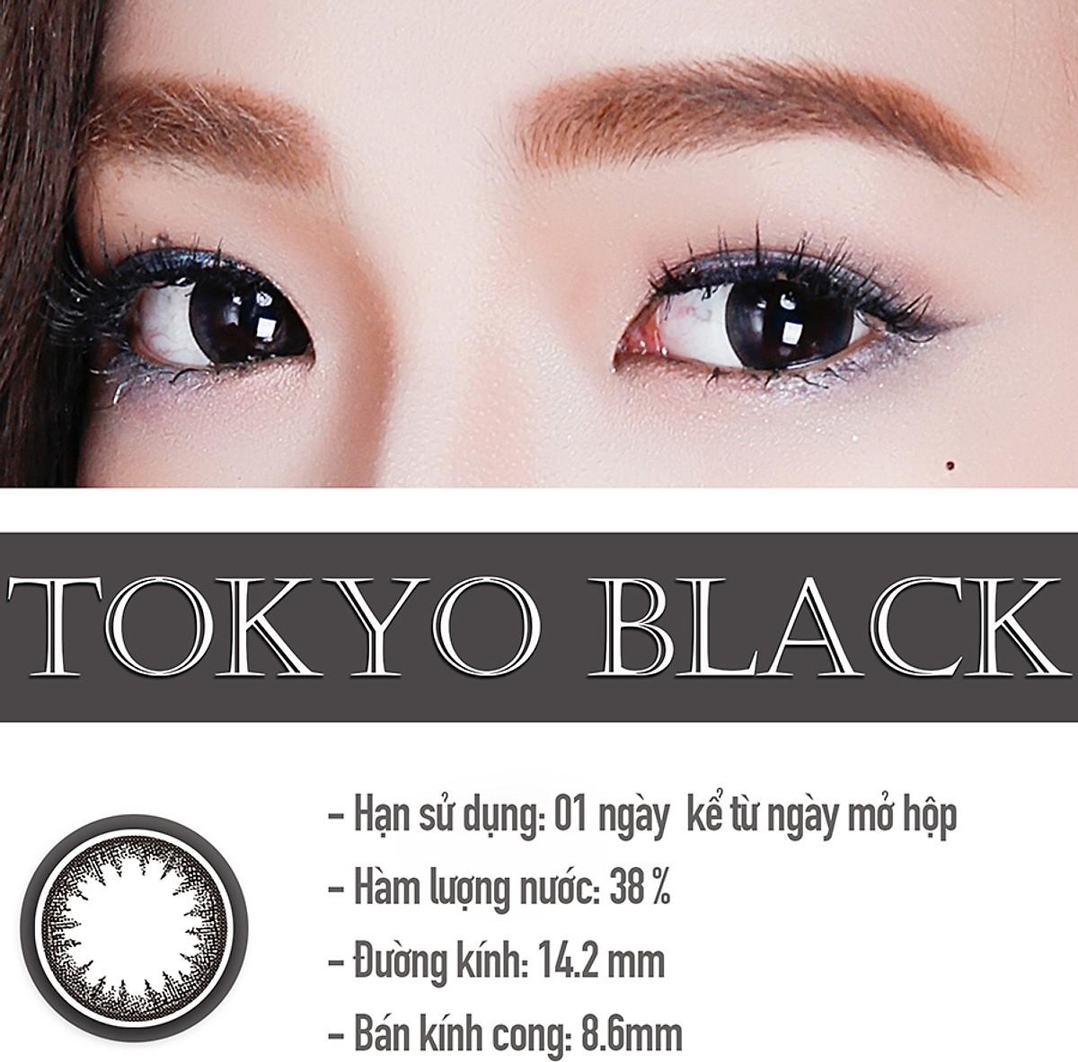 [Một cặp] Kính Áp Tròng Dùng 1 Ngày Eye Secret KM1N - Tokyo Black (6 Độ)