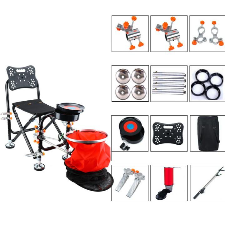 Bộ ghế câu cá cao cấp kèm phụ kiện