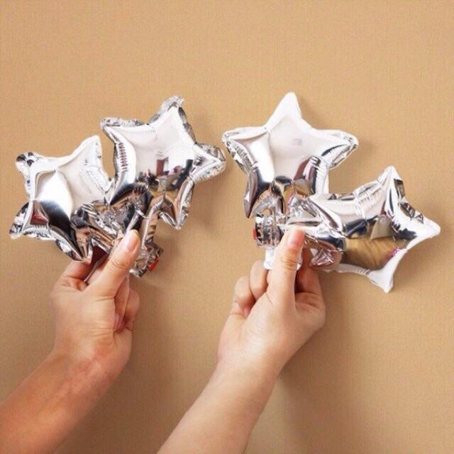 Sét 10 quả bóng nhôm TIM/SAO nhỏ