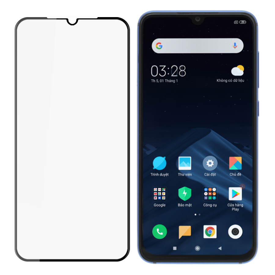 Cường Lực Viền Mỏng Dành Cho Xiaomi Mi 9 SE Không Lấn Màn- Handtown- Hàng chính hãng