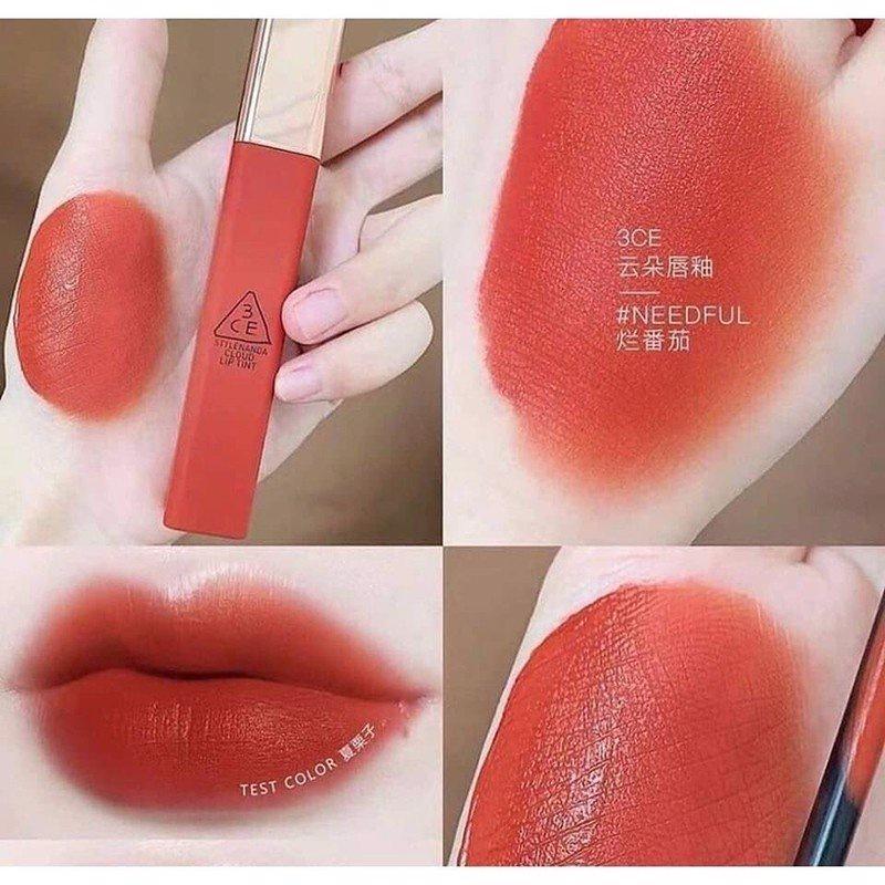 Son Kem Siêu Lì, Mịn Môi Hàn Quốc 3CE Cloud Lip Tint 4g