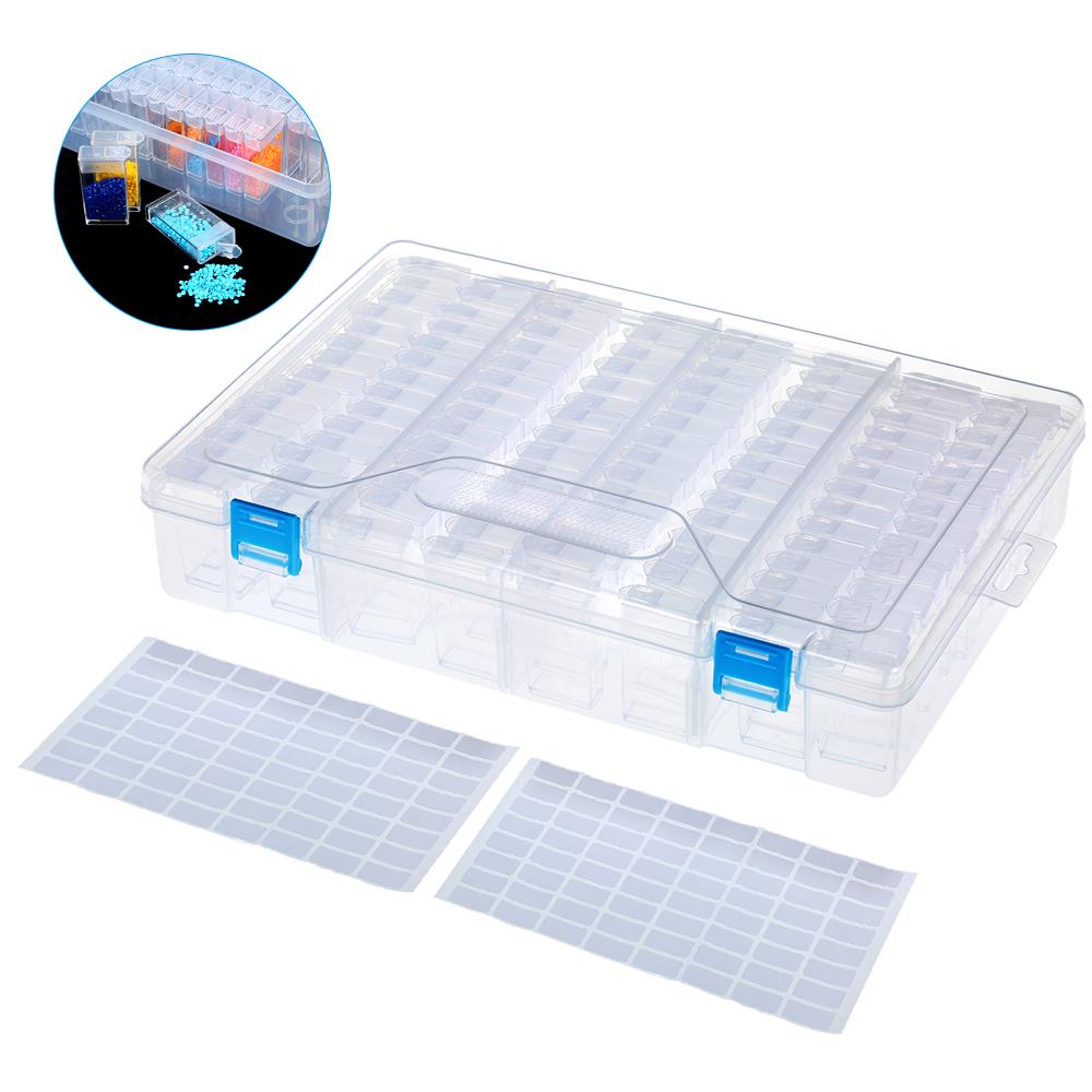Hộp lưu trữ hạt trang sức trong suốt