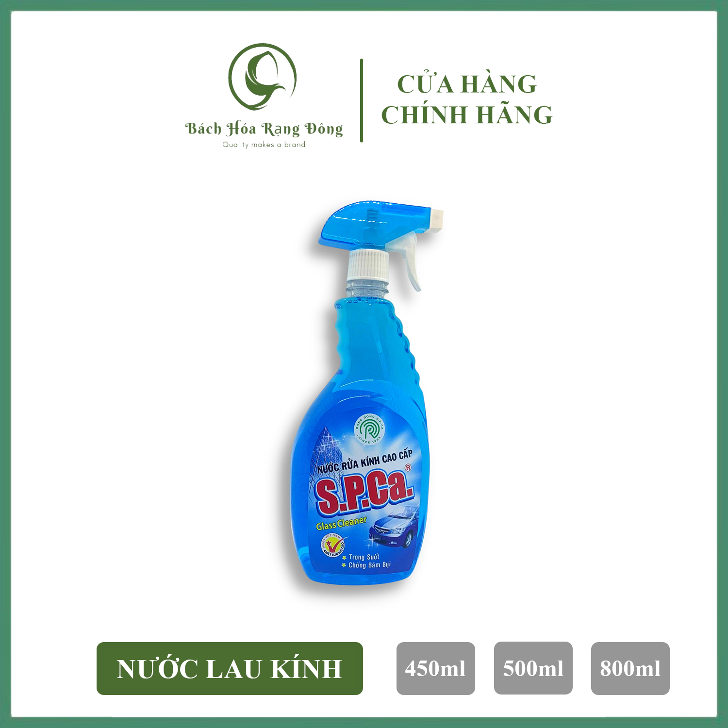 Nước Lau Kính Cao Cấp SPCa Nước Lau Kiếng Siêu Sạch Chống Bám Bụi Dùng Cho Tất Cả Bề Mặt Kính