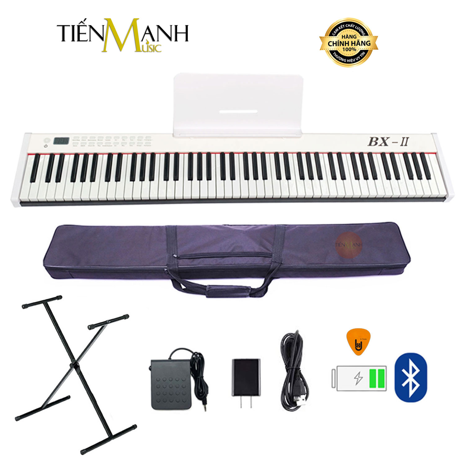 Bộ Đàn Piano Điện Bora BX-II - Đàn, Chân, Bao, Nguồn - 88 Phím nặng Cảm ứng lực BX-02 Midi Keyboard Controllers BX2 Hàng Chính Hãng - Kèm Móng Gẩy DreamMaker