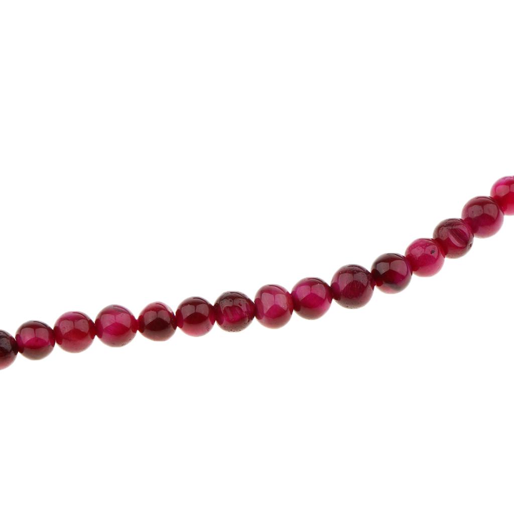 1 Strand Natural Stone Rose Red Tiger Eye Agate Loose Beads Lot Craft 4mm