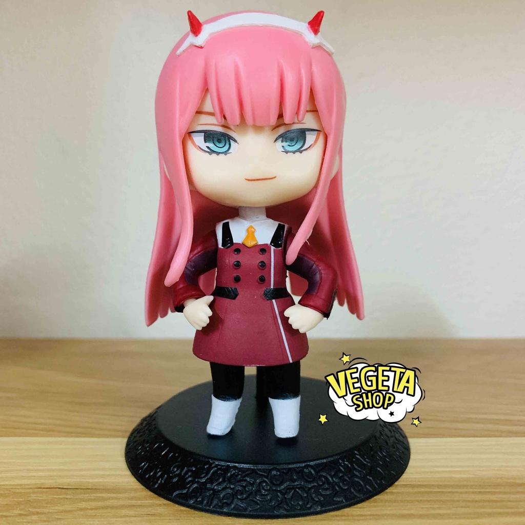 Mô hình Zero Two tóc hồng dễ thương Darling in the Franxx bền màu nhựa an toàn trang trí trưng bày - Cao 9~10cm