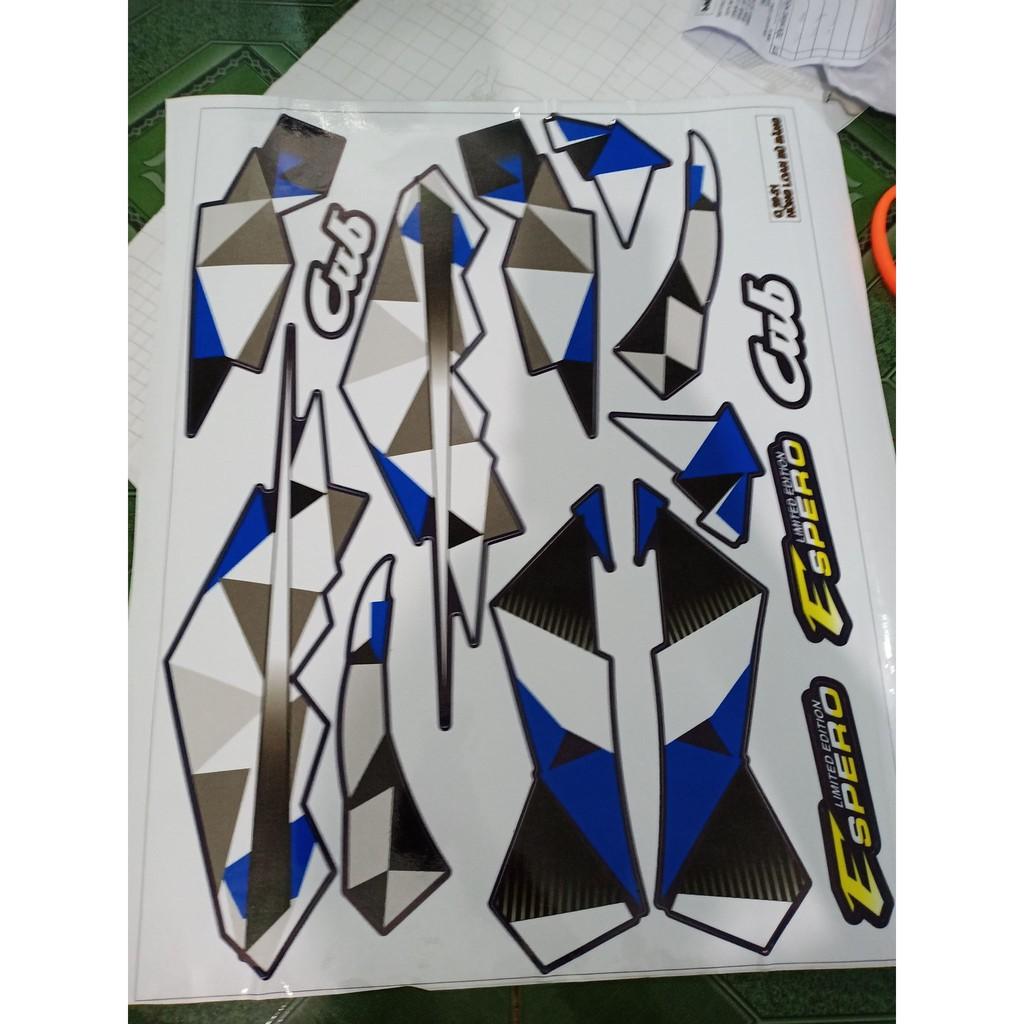 Tem rời cub xe xanh