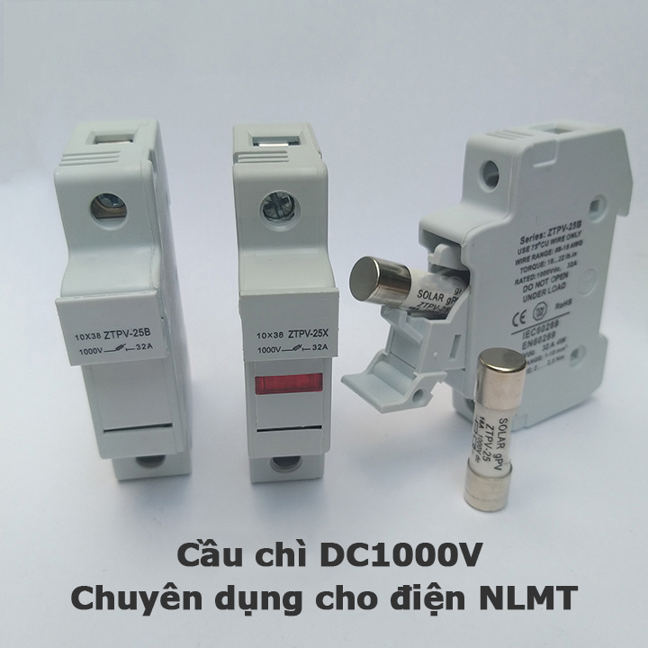 Bộ cầu chì LKET Solar 1000V DC cho điện năng lượng mặt trời 1A 2A 3A 4A 5A 6A 8A 10A 12A 15A 16A 20A