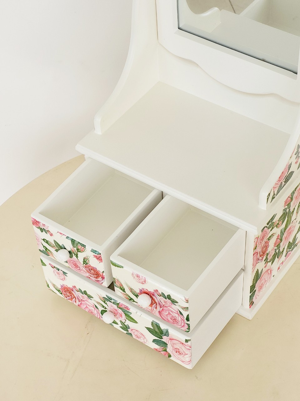 Hộp Nữ Trang Gỗ Có Gương Loại Lớn 25.5 x 46 cm Trang Nhã - Hàng VN Xuất Khẩu
