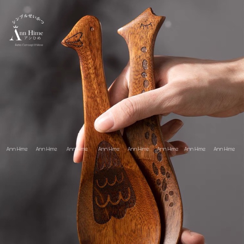 Muỗng Gỗ Muôi Gỗ Nhật Bản Vintage