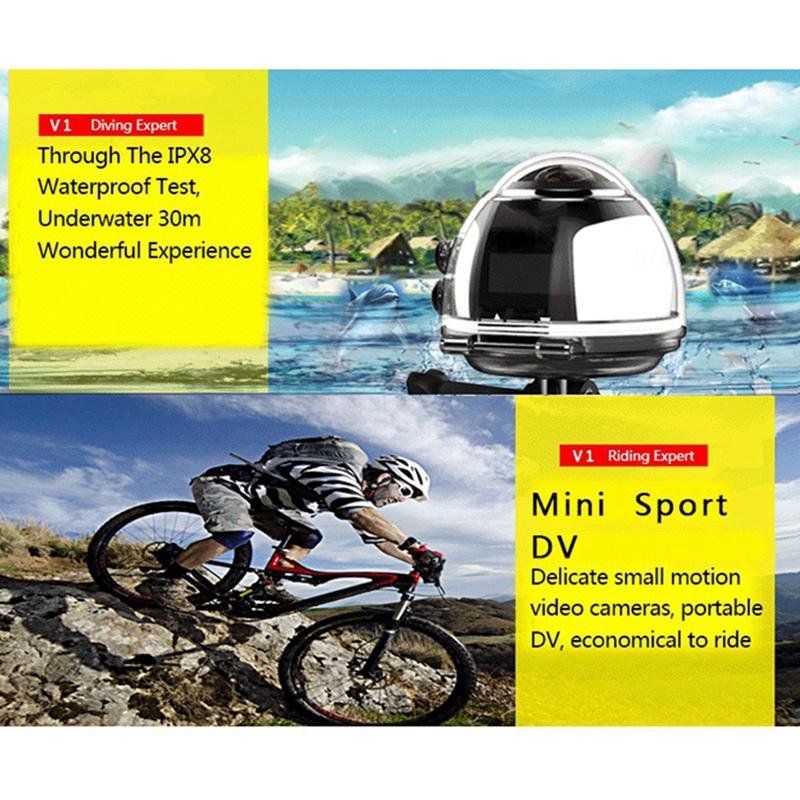 Camera 360 độ toàn cảnh V1 Camera thực tế ảo lặn 4K DV WIFI VR