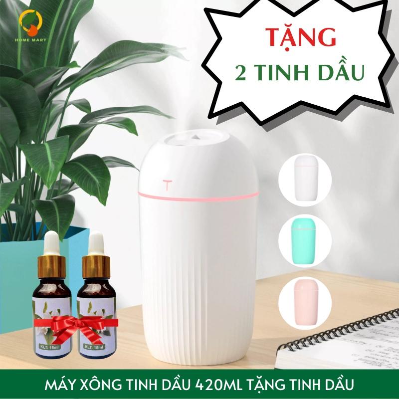 Máy phun sương tạo ẩm khuếch tán tinh dầu mini 420ml phun tinh dầu toả hương thơm cho phòng ngủ, phòng khách và xe hơi