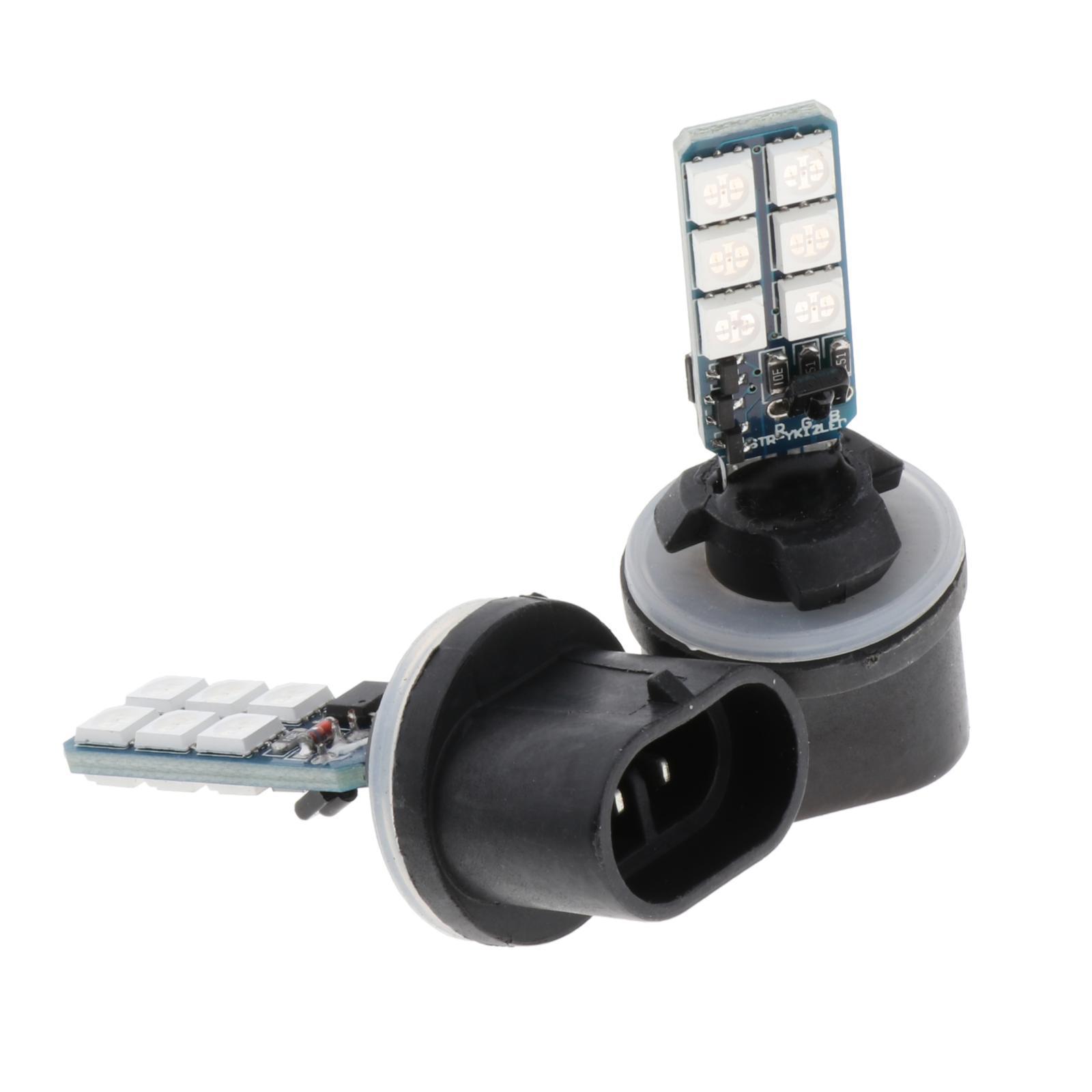 2pcs 880 881   RGB LED Car Headlight Fog Lights Lamp Bulbs