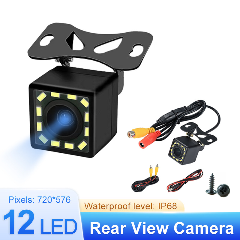 Camera Lùi Cho Xe Hơi CCD 12 LED (Vuông)