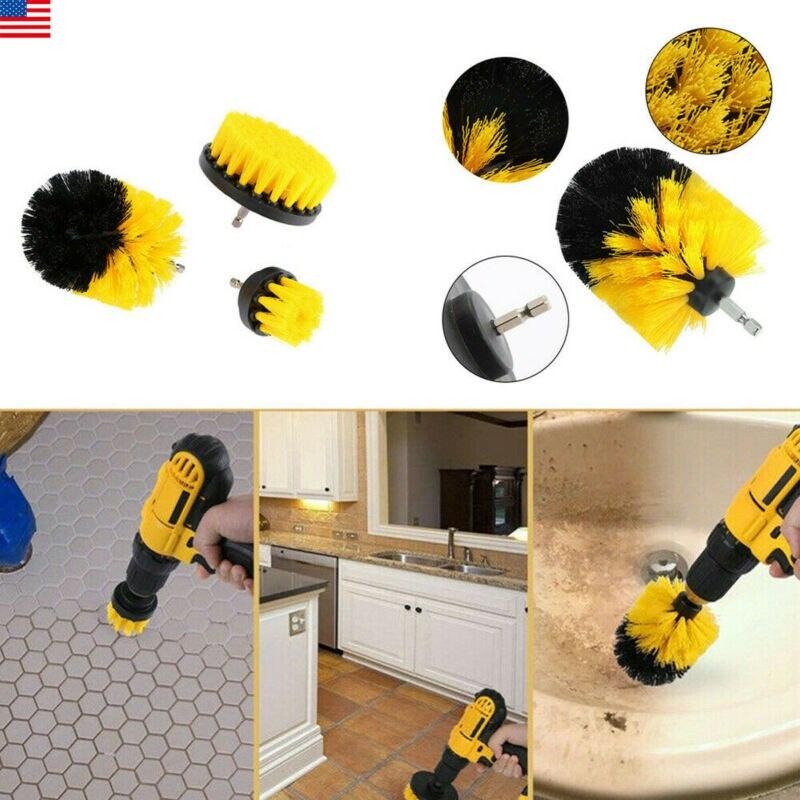 3pcs Power Scrubber Brush Sets Electric Drill Cleaning Brush Tool For Cordless Drill Attachment Kit Power Scrub