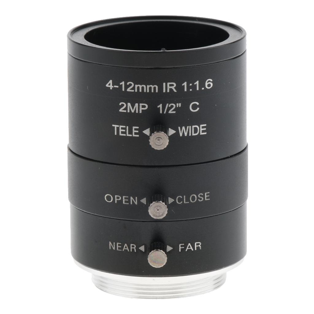 4 12mm 1/2 "F1.6 Manual IRIS CS Lens for Camera Industrial Microscope