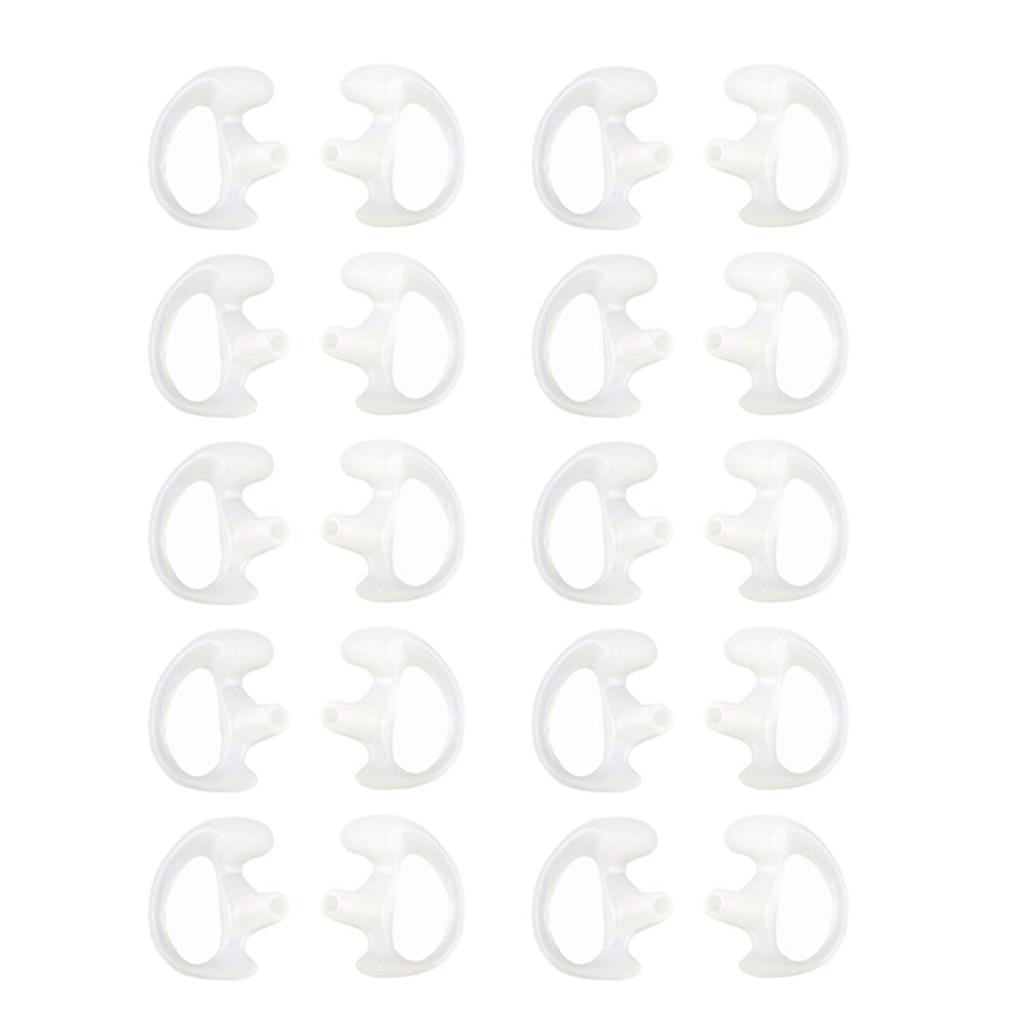 20x Clear Silicone Earbuds for Walkie Talkie Covert Acoustic Tube Earpiece