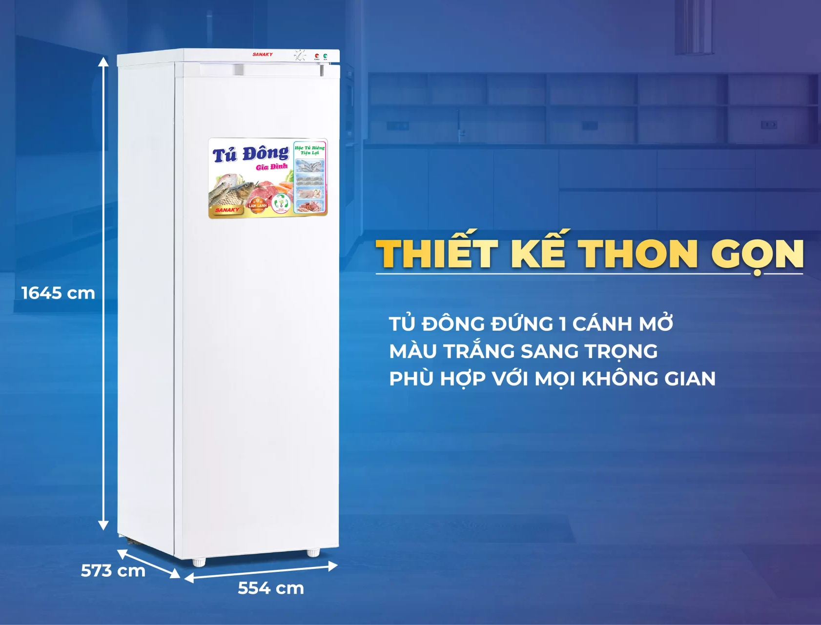 Tủ đông đứng Sanaky VH-230VD 213 lít - Hàng chính hãng (chỉ giao HCM)