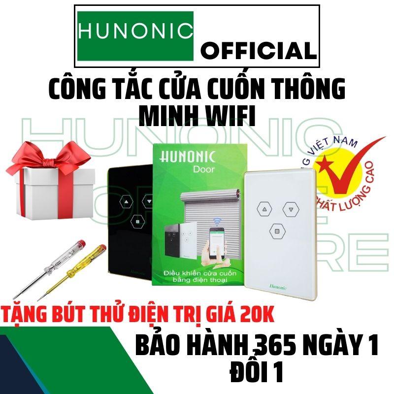 Công Tắc Cửa Cuốn Thông Minh Hunonic Door Màu Đen│Công tắc điều khiển cửa cuốn từ xa bằng điện thoại