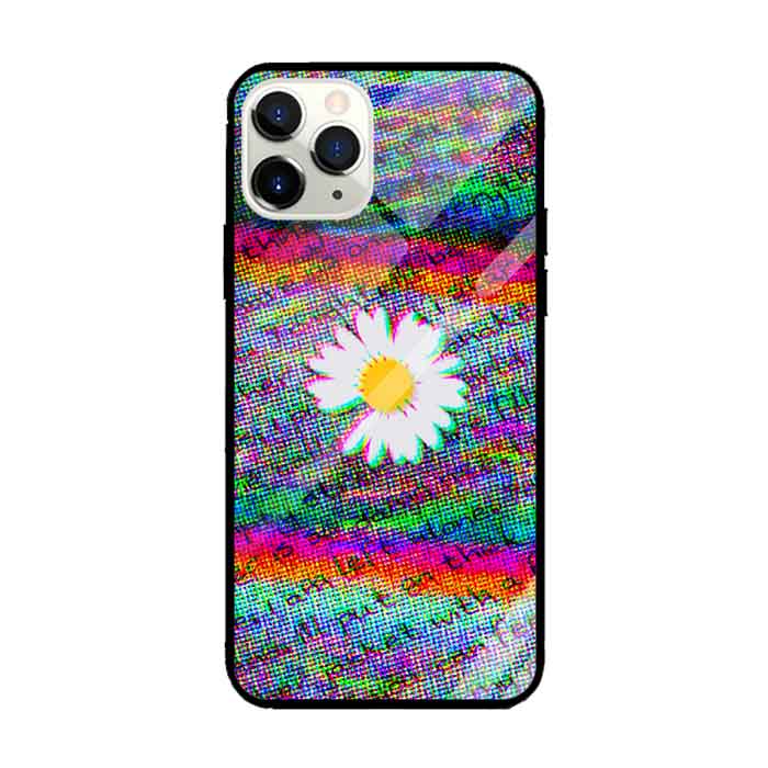 Ốp lưng kính cường lực cho iPhone 11 Pro Max Nền Peace Vòng Tròn - Hàng Chính Hãng